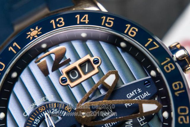 Ulysse Nardin手錶 航海世家 Black Toro萬年曆腕表 雅典萬年曆機械男表 雅典高端男士腕表  hds1287
